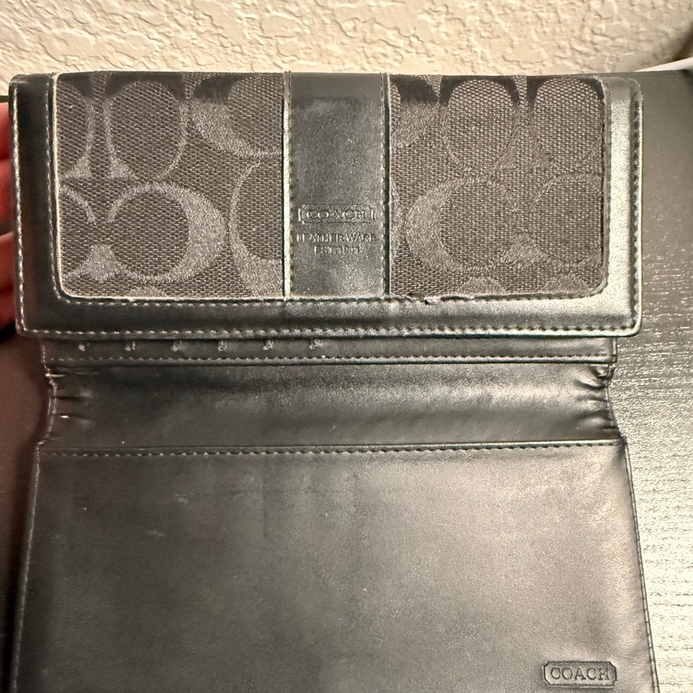 Coach Black Canvas Wallet - Picture 2 of 6